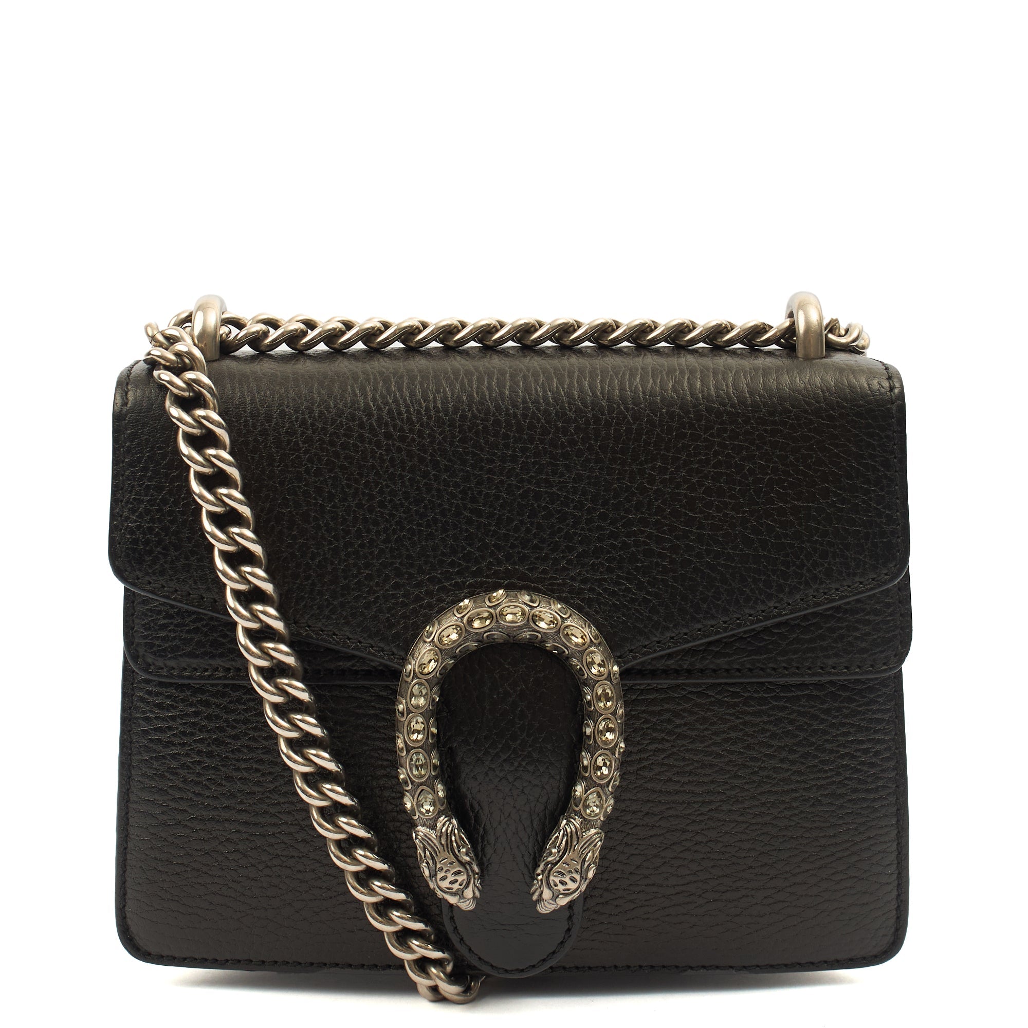 Gucci Shoulder Bag Dionysus - Mini in Black, Leather — Front View