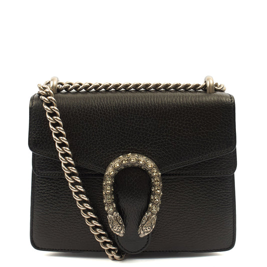 Gucci Shoulder Bag Dionysus - Mini in Black, Leather — Front View