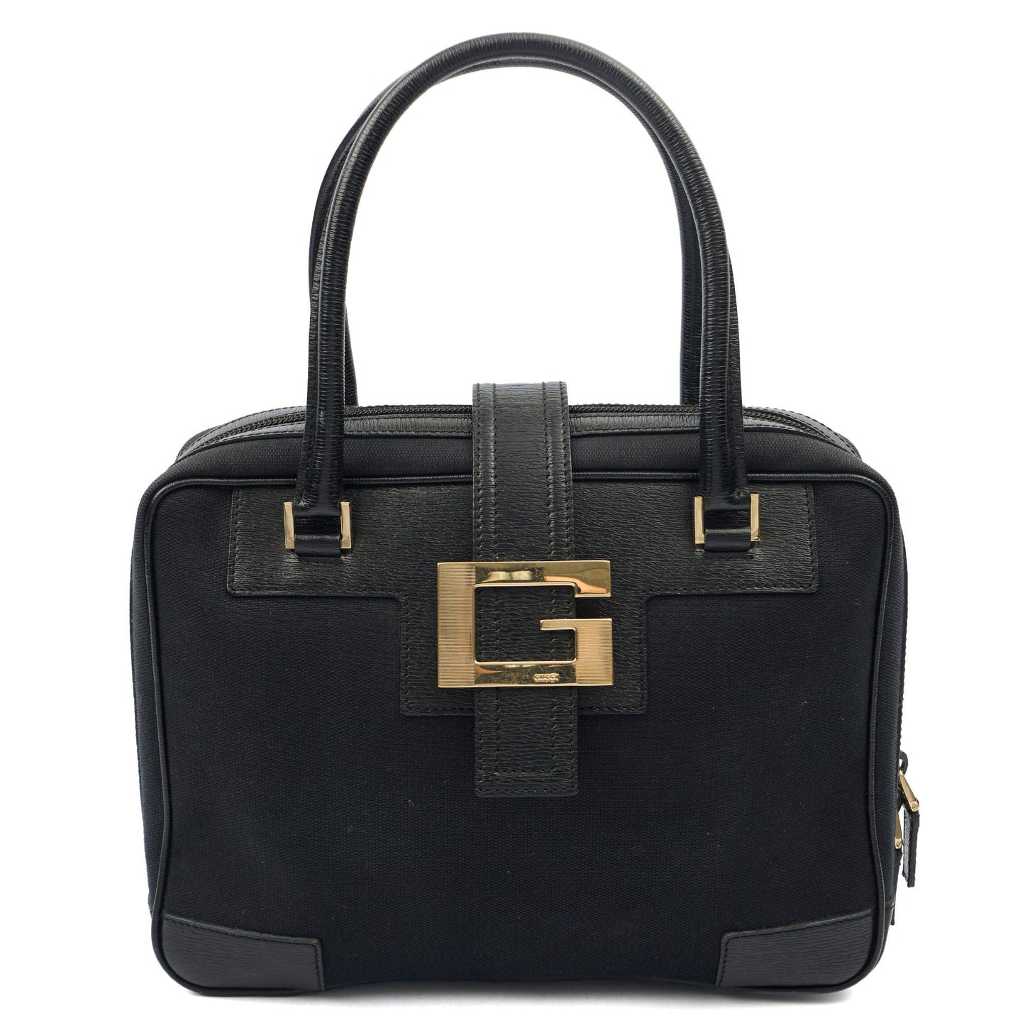 Gucci Shoulder Bag Shoulder Bag in Black, Fabric — Front View