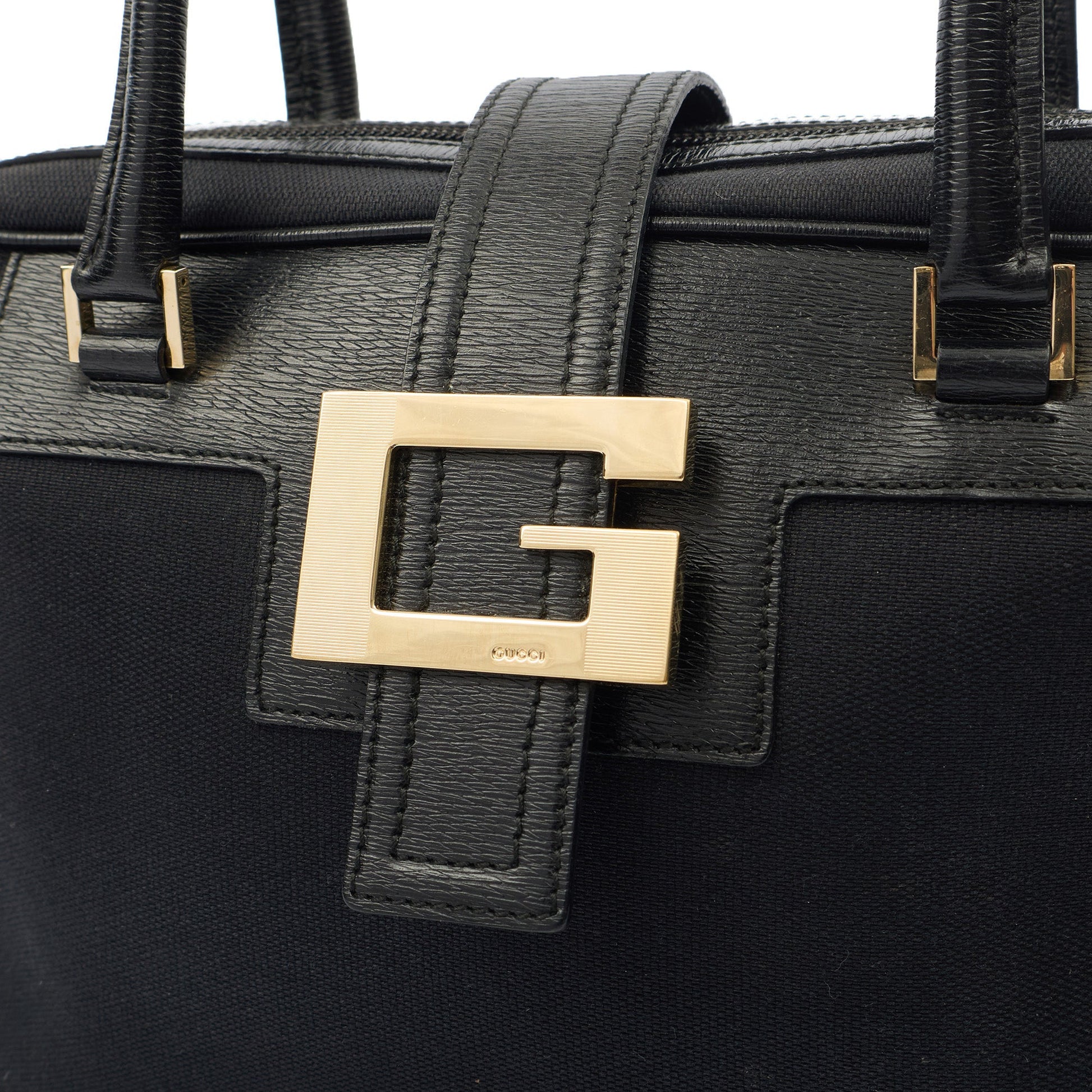Gucci Shoulder Bag Shoulder Bag in Black, Fabric — Lifestyle View