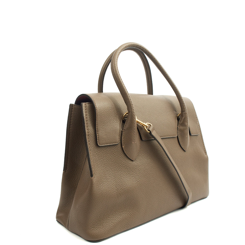 Mulberry Tote Seaton in Clay, Calfskin Leather — Side View