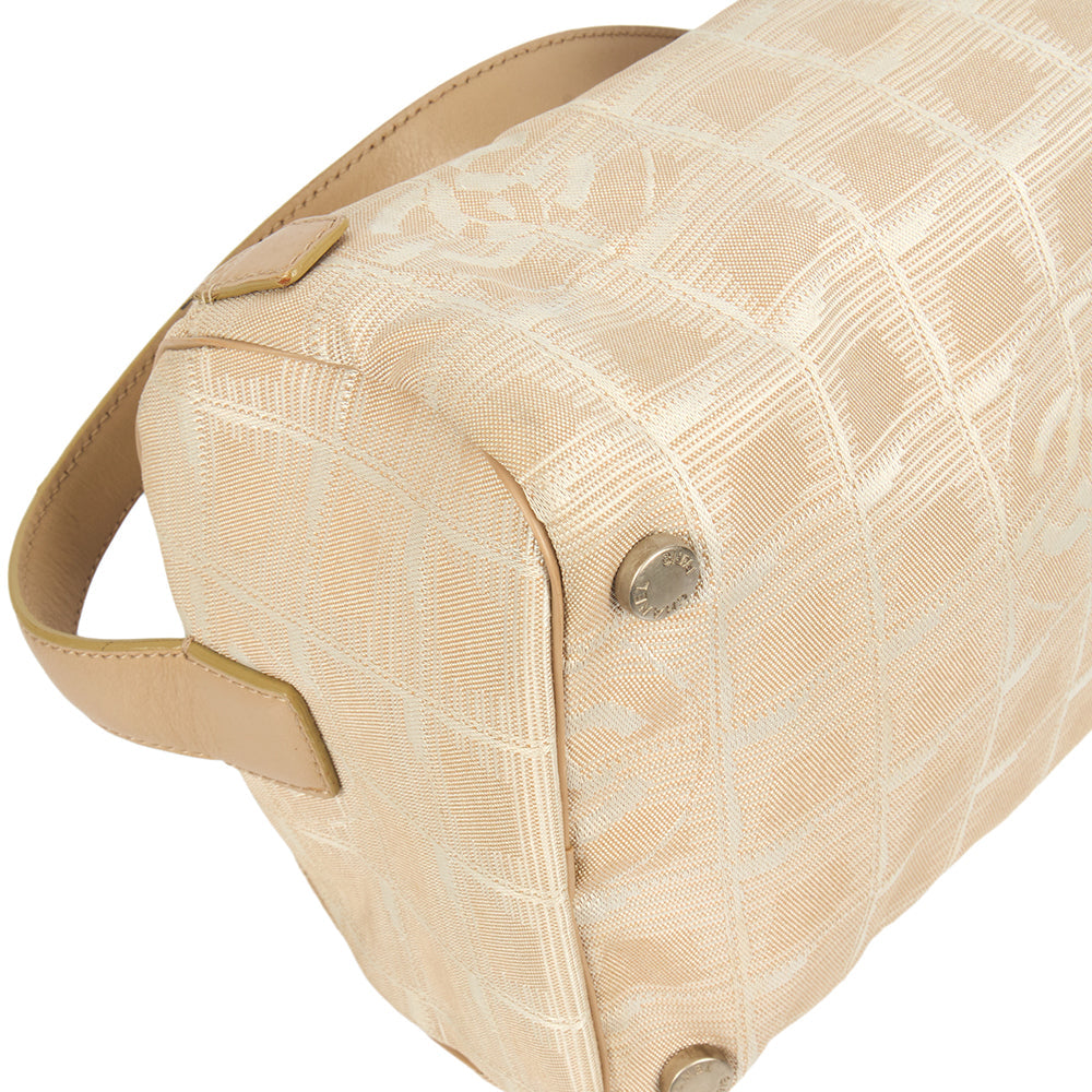Chanel Mini Bag Travel Ligne Bowler in Neutral, Fabric — Alternate View 31