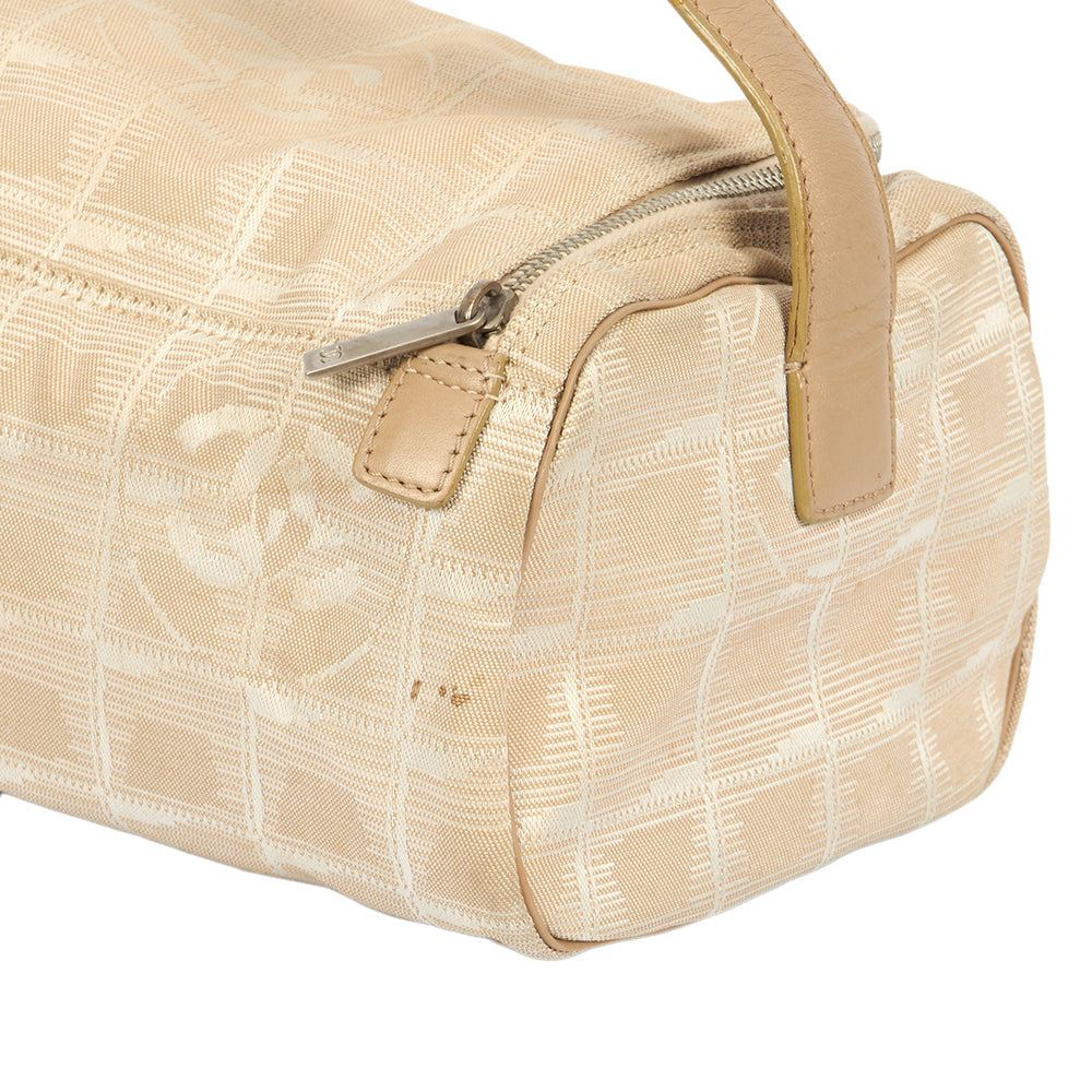 Chanel Mini Bag Travel Ligne Bowler in Neutral, Fabric — Alternate View 10