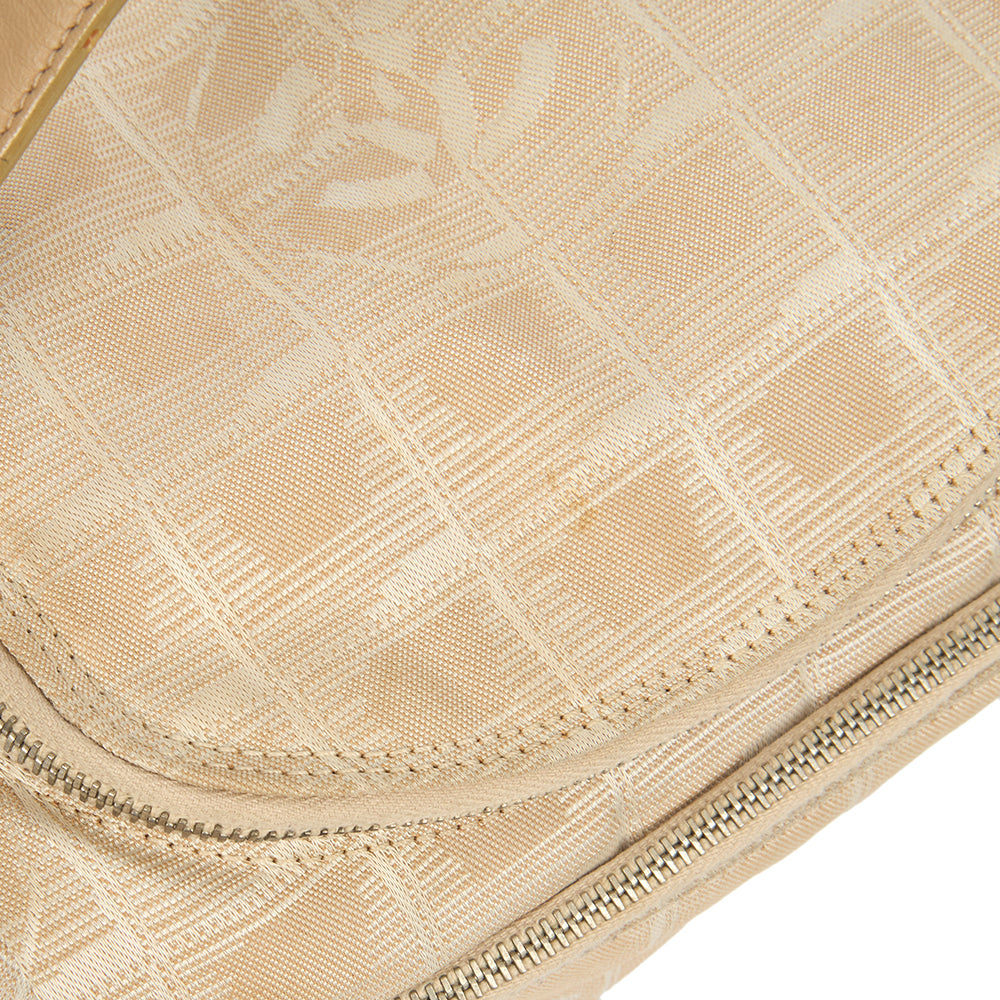 Chanel Mini Bag Travel Ligne Bowler in Neutral, Fabric — Alternate View 24