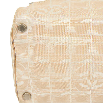 Chanel Mini Bag Travel Ligne Bowler in Neutral, Fabric — Alternate View 11