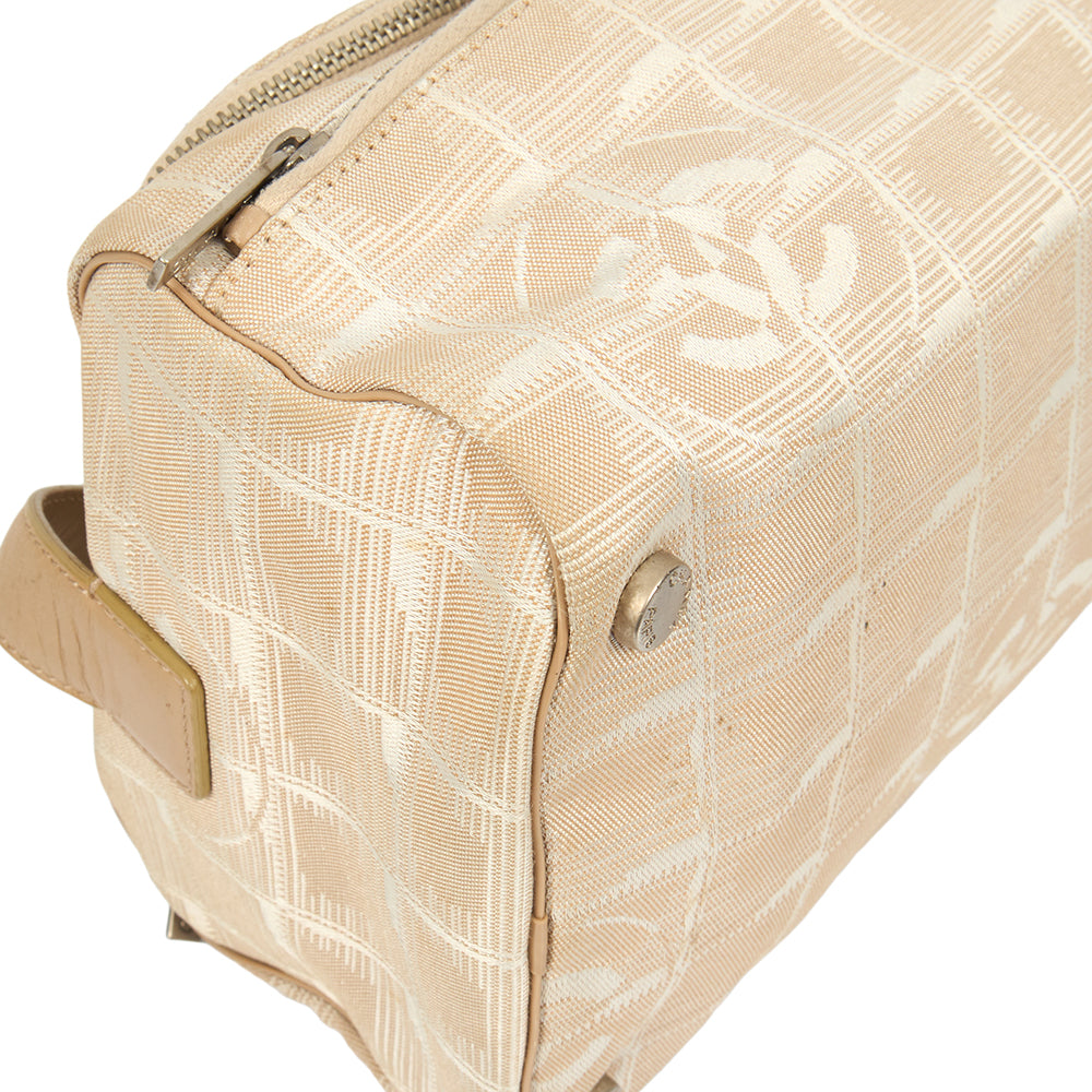 Chanel Mini Bag Travel Ligne Bowler in Neutral, Fabric — Alternate View 12