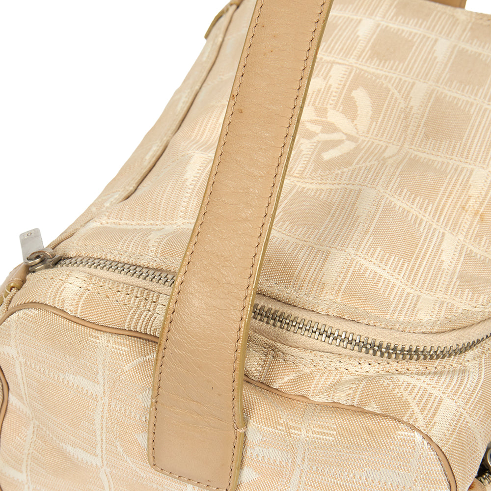 Chanel Mini Bag Travel Ligne Bowler in Neutral, Fabric — Alternate View 8