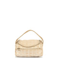 Chanel Mini Bag Travel Ligne Bowler in Neutral, Fabric — Front View