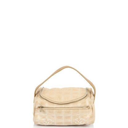Chanel Mini Bag Travel Ligne Bowler in Neutral, Fabric — Front View