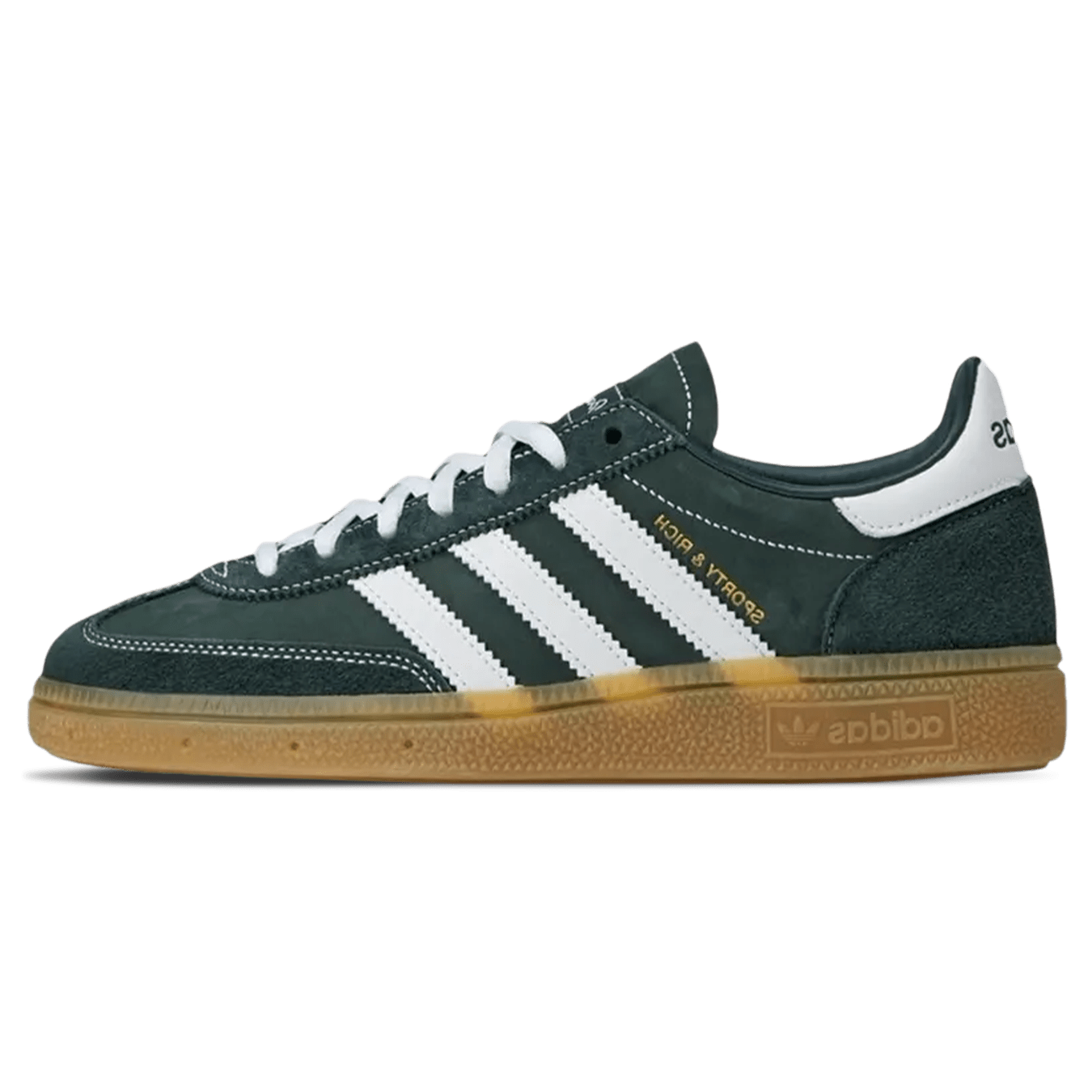 adidas Handball Spezial x Sporty & Rich 'Dark Green' — UK 3.5 | EU 36 | US 4 — Front View