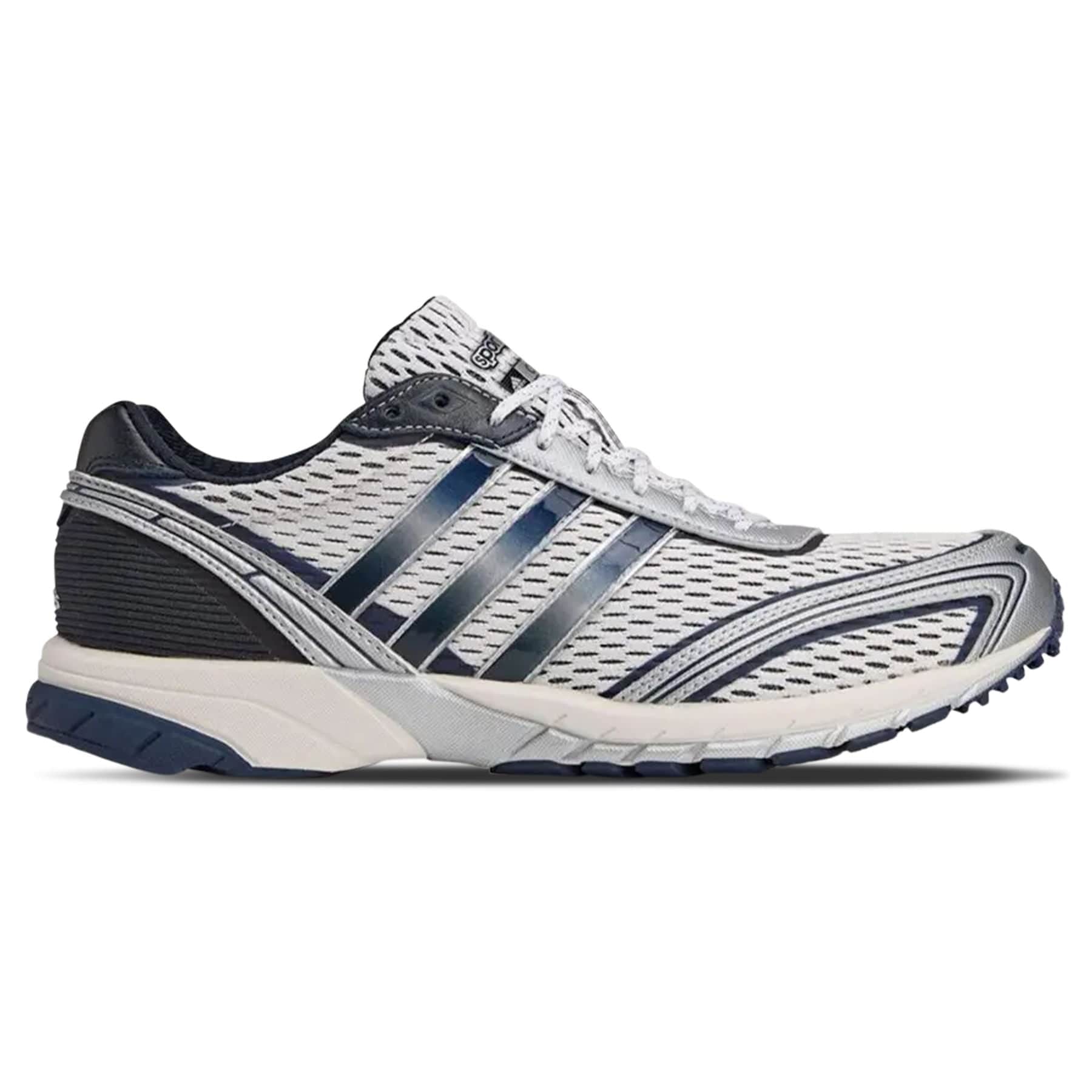 Sporty & Rich x adidas Adizero Adios OG 'Navy' — UK 3.5 | EU 36 | US 4 — Side View