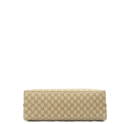 Gucci Tote GG Emblem Bag in GG Canvas — Detail View