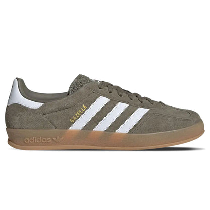 Adidas Gazelle Indoor 'Olive Strata' — UK 3.5 | EU 36 | US 4 — Side View