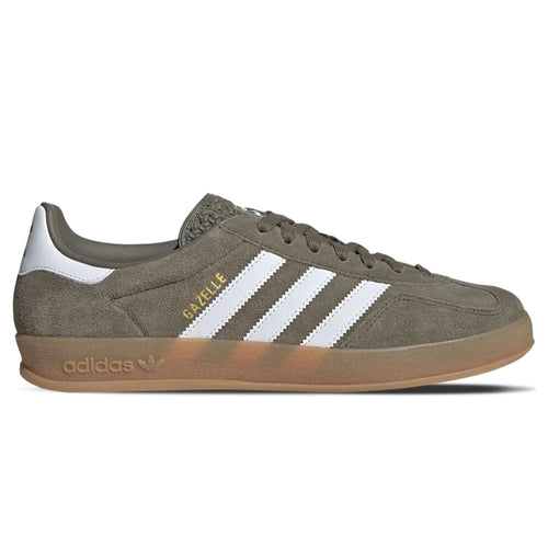 Adidas Gazelle Indoor 'Olive Strata' — UK 3.5 | EU 36 | US 4 — Side View