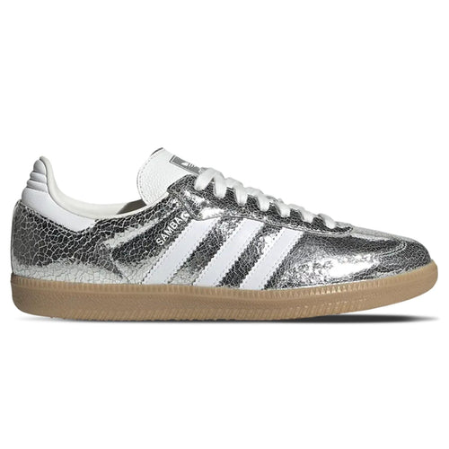 Adidas Samba OG Wmns 'Silver Metallic Cracked Leather' — UK 3.5 | EU 36 | US 5.5 — Side View
