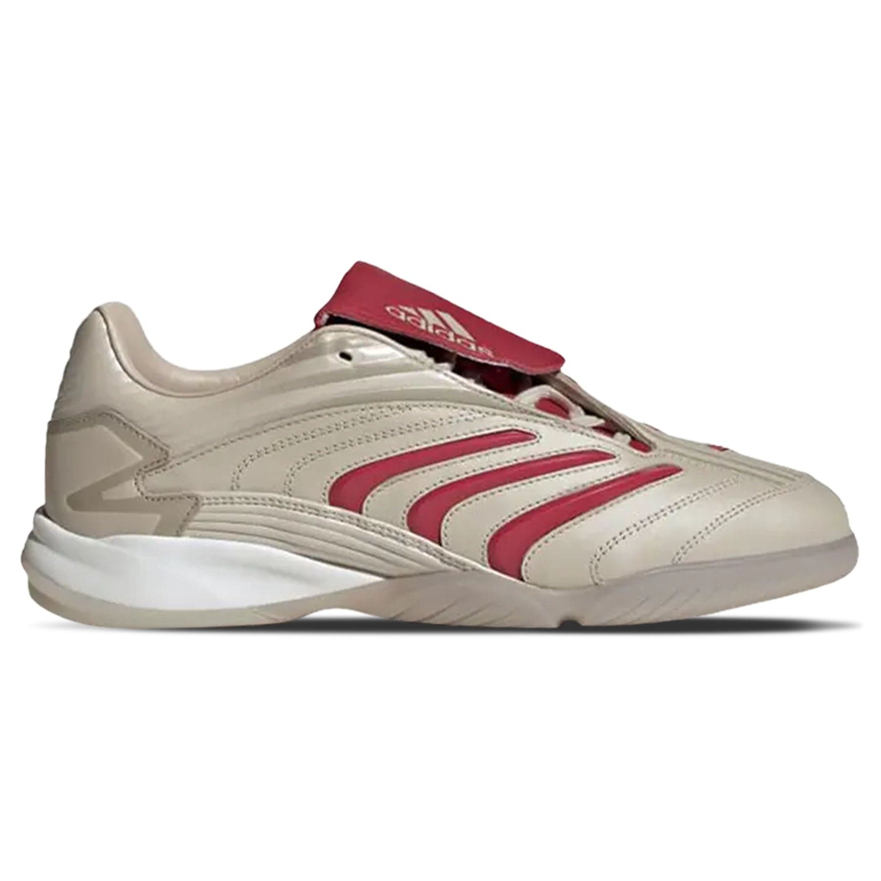 adidas Predator Sala 'Beige Team Victory Red' — UK 3.5 | EU 36 | US 4 — Side View