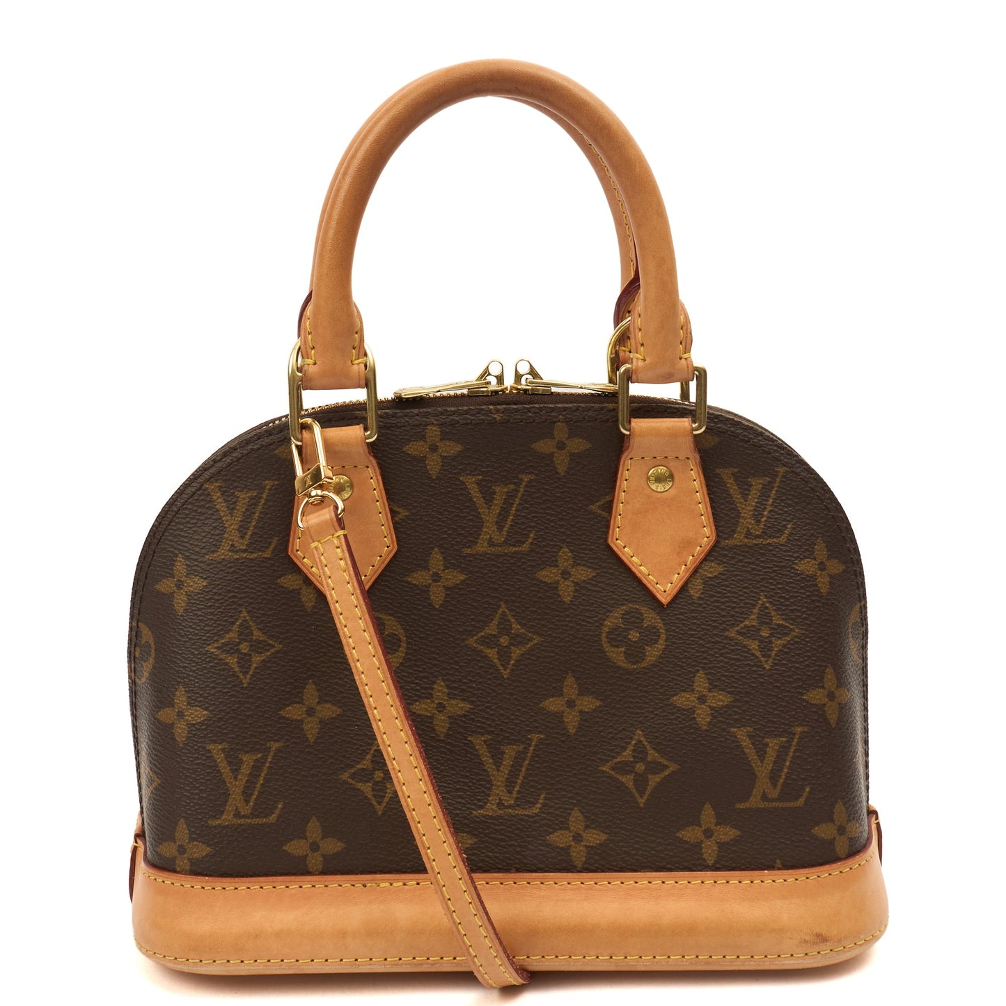 Louis Vuitton Cross Body Alma BB in Monogram, Canvas — Top View