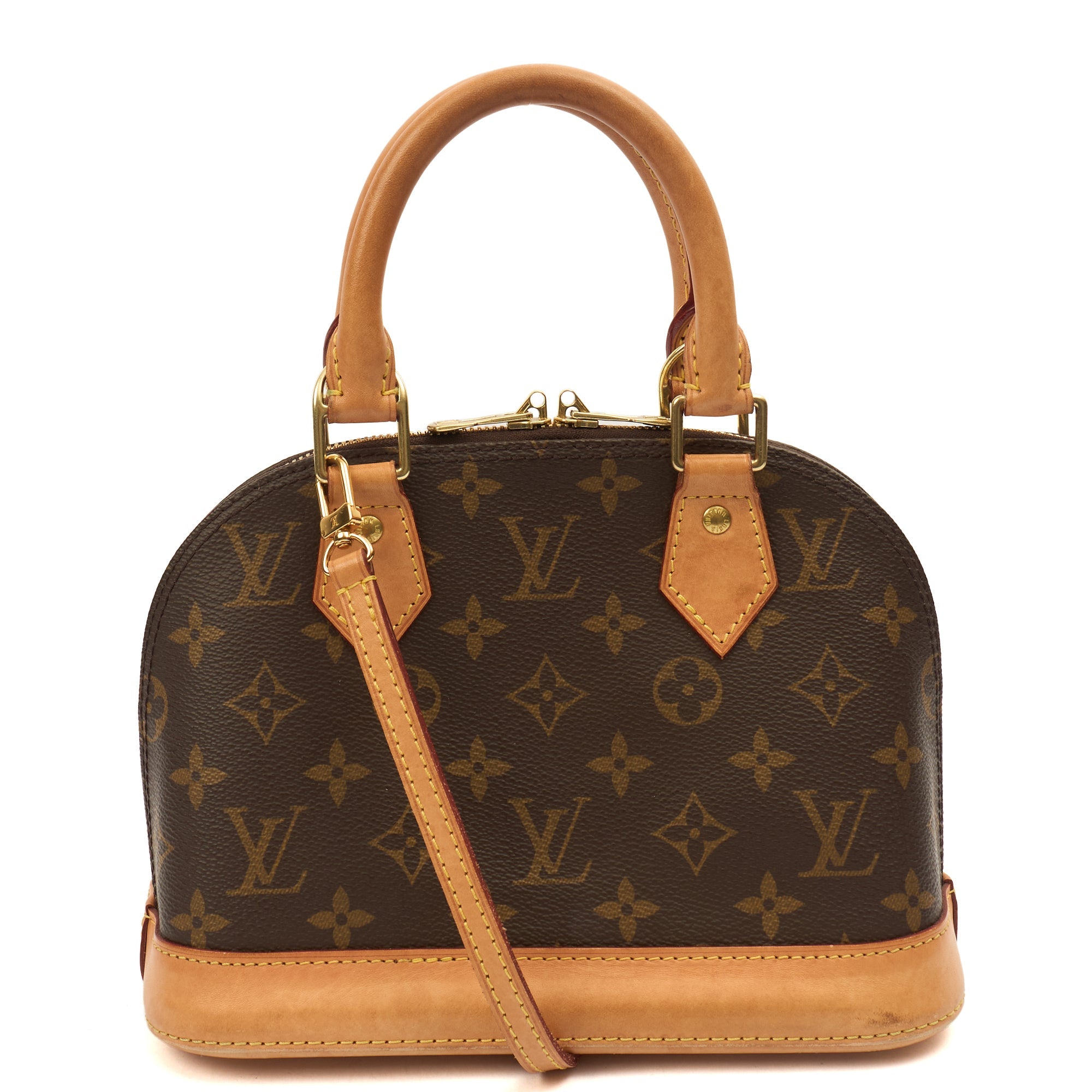 Louis Vuitton Cross Body Alma BB in Monogram, Canvas — Top View