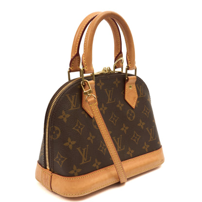 Louis Vuitton Cross Body Alma BB in Monogram, Canvas — Back View