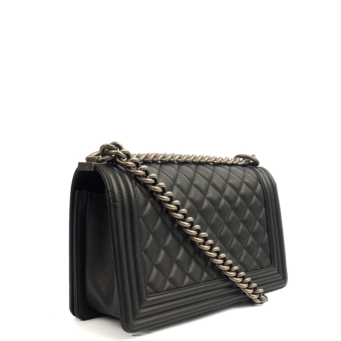 Chanel Cross Body Boy - Medium in Black, Calfskin Leather — Alternate View 23