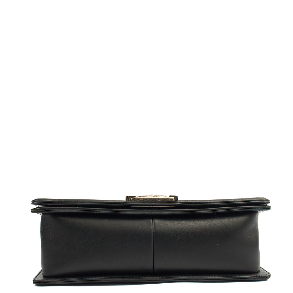 Chanel Cross Body Boy - Medium in Black, Calfskin Leather — Alternate View 15