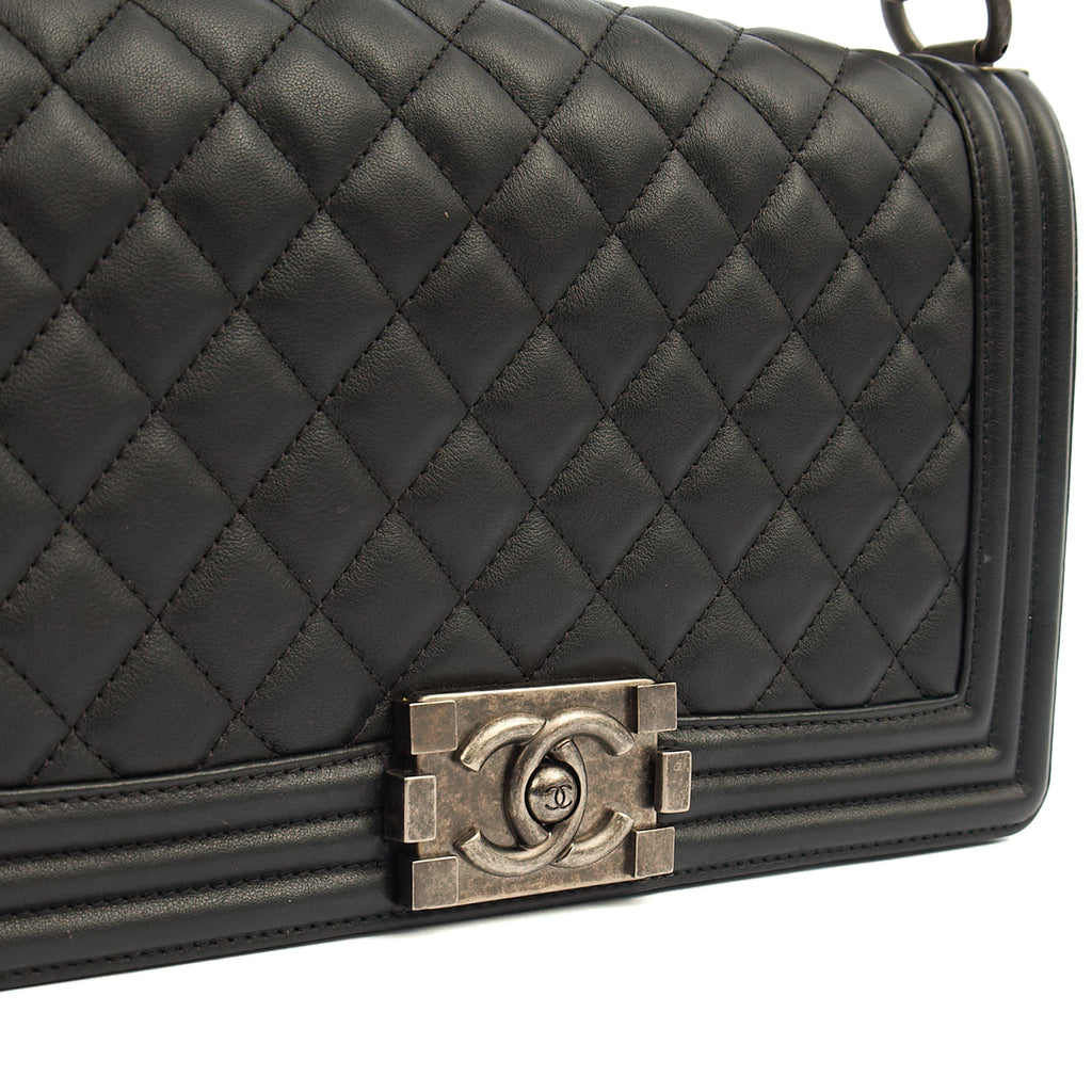 Chanel Cross Body Boy - Medium in Black, Calfskin Leather — Alternate View 26