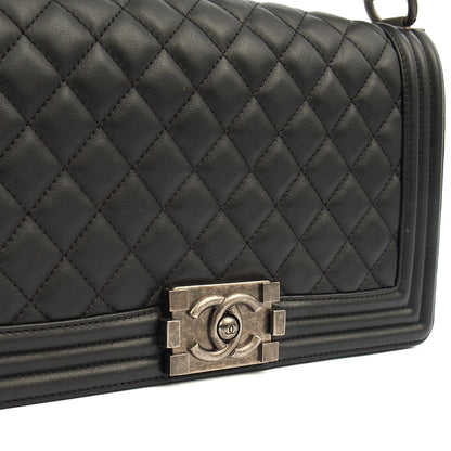 Chanel Cross Body Boy - Medium in Black, Calfskin Leather — Alternate View 16