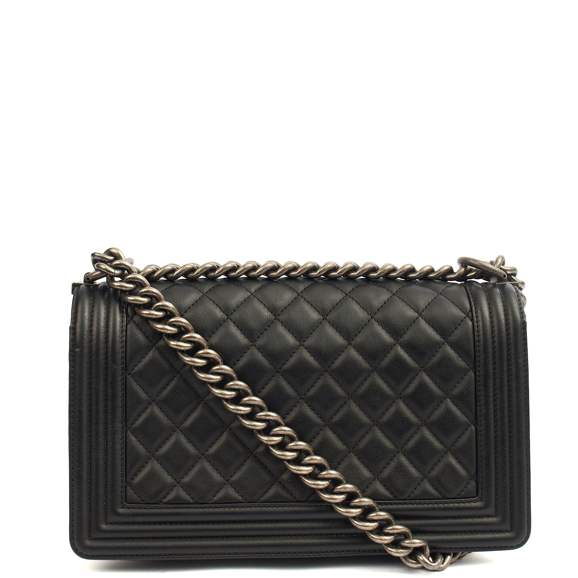 Chanel Cross Body Boy - Medium in Black, Calfskin Leather — Alternate View 14