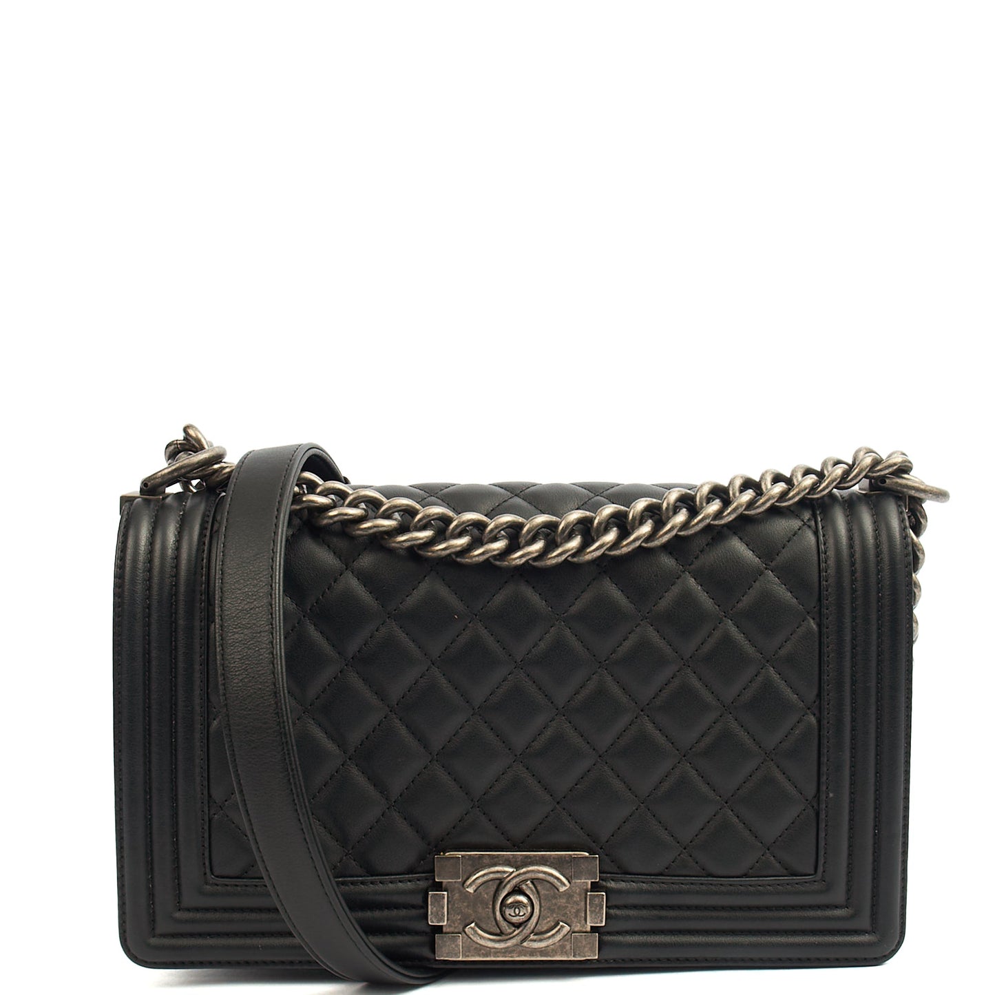 Chanel Cross Body Boy - Medium in Black, Calfskin Leather — Alternate View 11