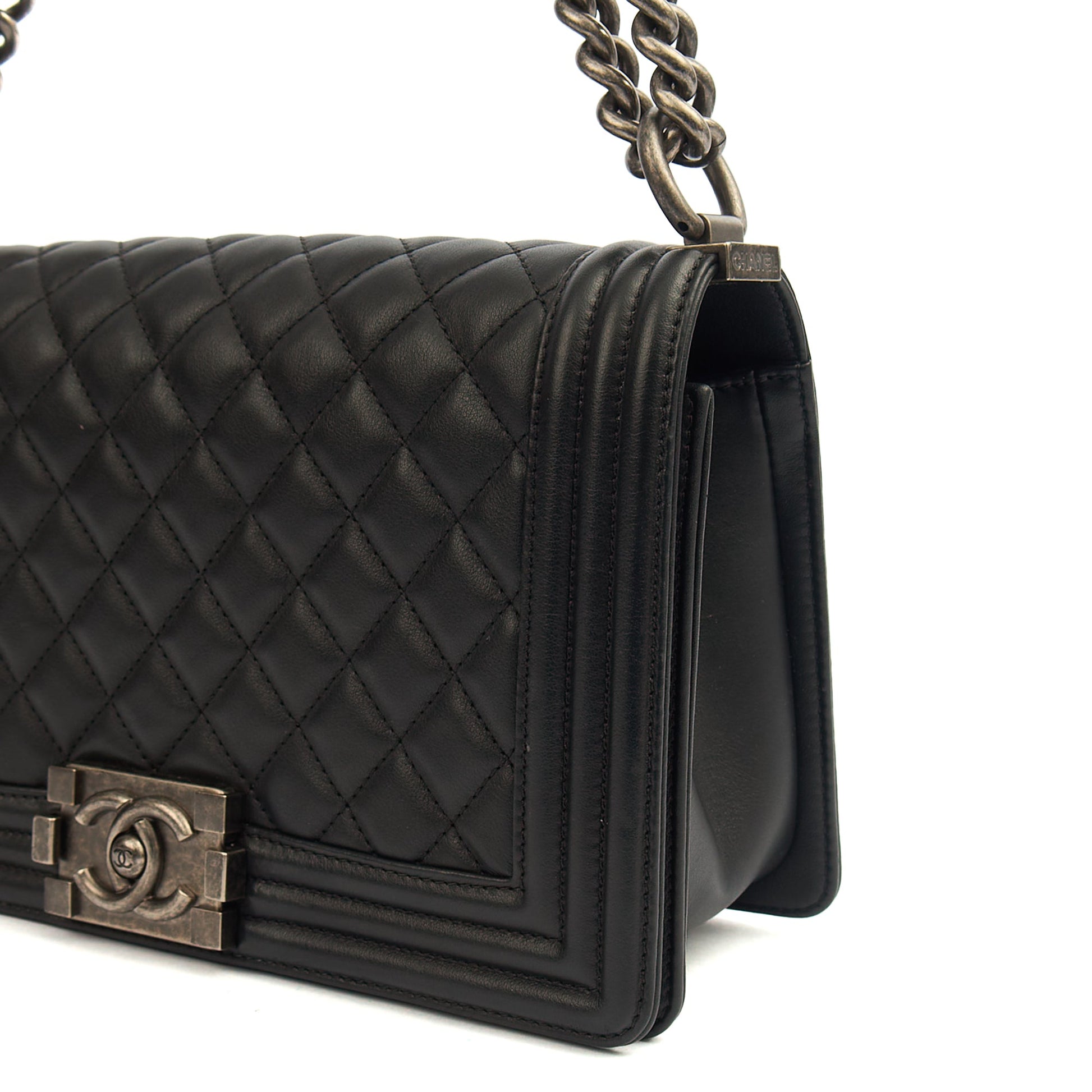 Chanel Cross Body Boy - Medium in Black, Calfskin Leather — Alternate View 27