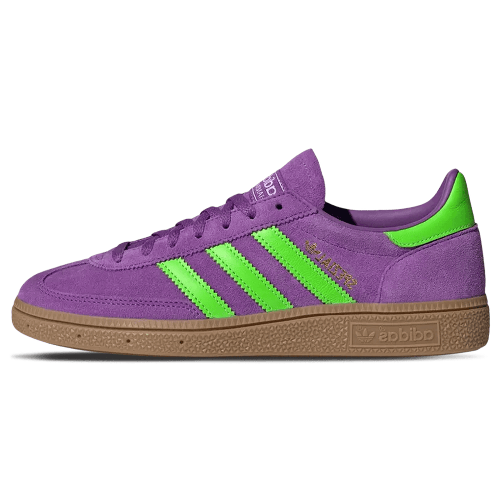 adidas Handball Spezial Wmns 'Active Purple Solar Green' — UK 3.5 | EU 36 | US 5.5 — Front View