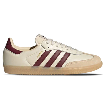 adidas Samba OG 'Wonder White Shadow Red Gum' — UK 3.5 | EU 36 | US 4 — Side View