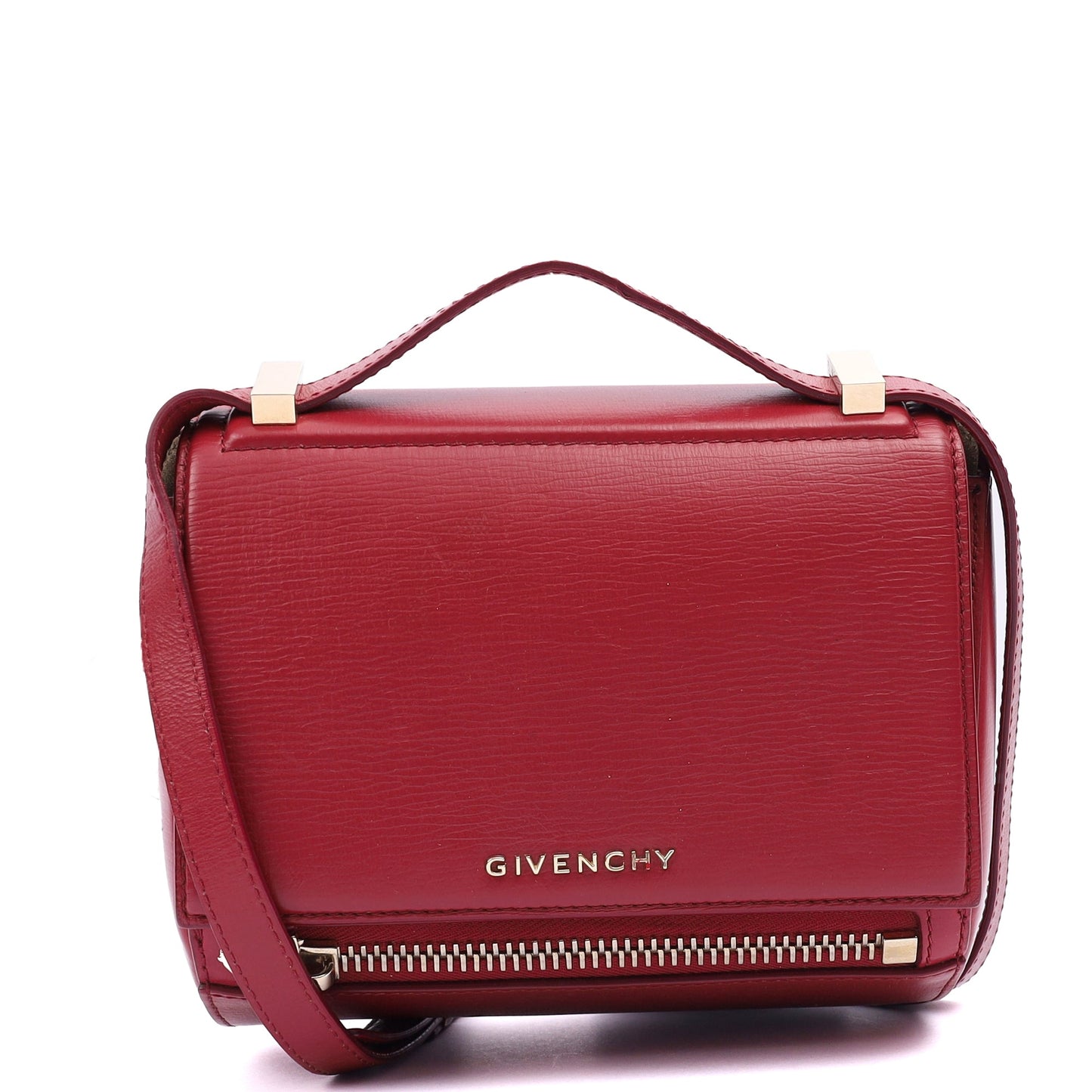 Givenchy Cross Body Pandora - Mini in Red, Leather — Front View