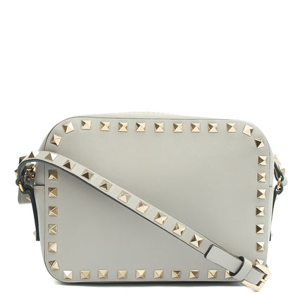 Valentino Cross Body Rockstud Crossbody Bag - Small in Grey, Leather — Alternate View 9