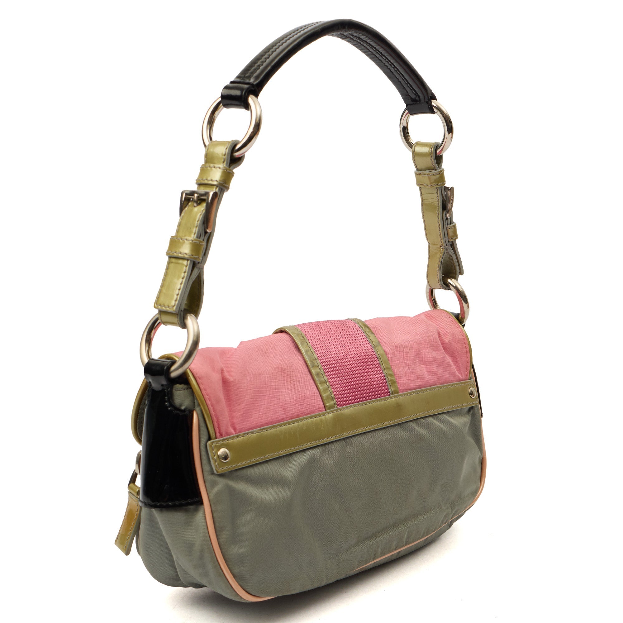 Prada Shoulder Bag Shoulder Bag in Multi, Fabric — Side View
