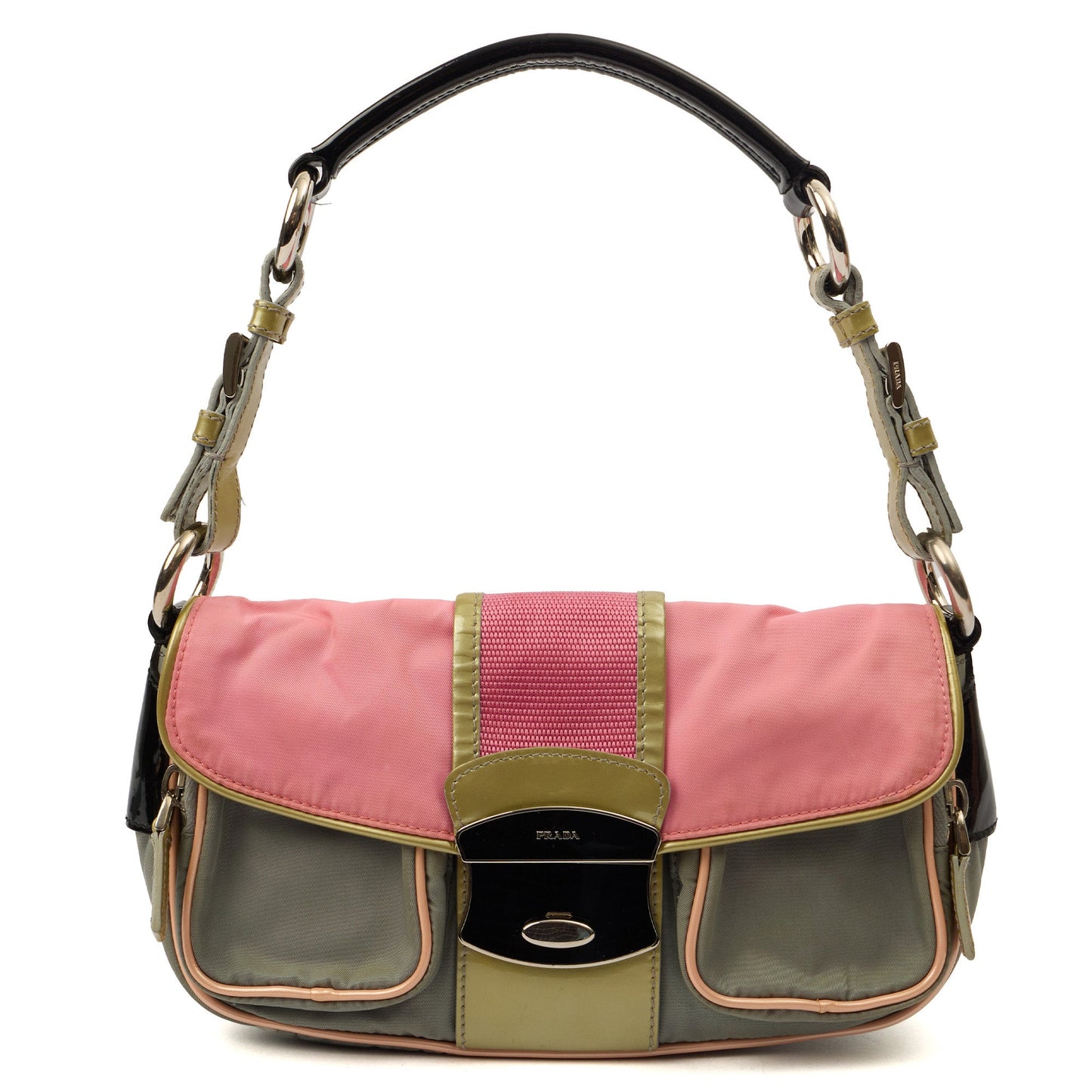 Prada Shoulder Bag Shoulder Bag in Multi, Fabric — Front View