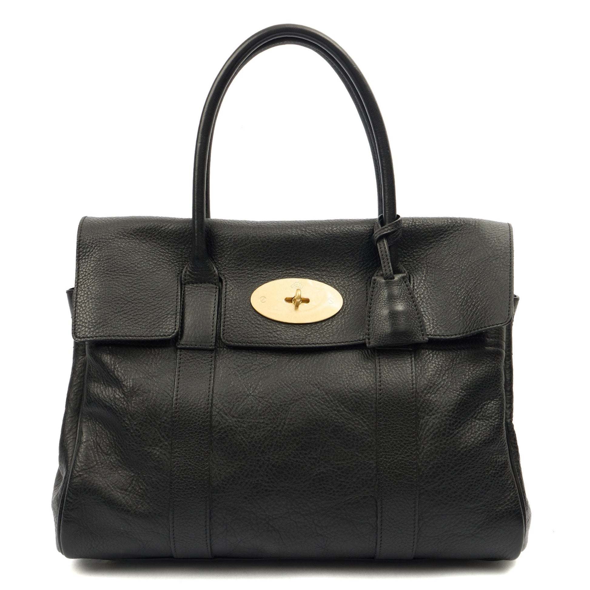 Mulberry Tote Bayswater Heritage in Black, Leather — Front View