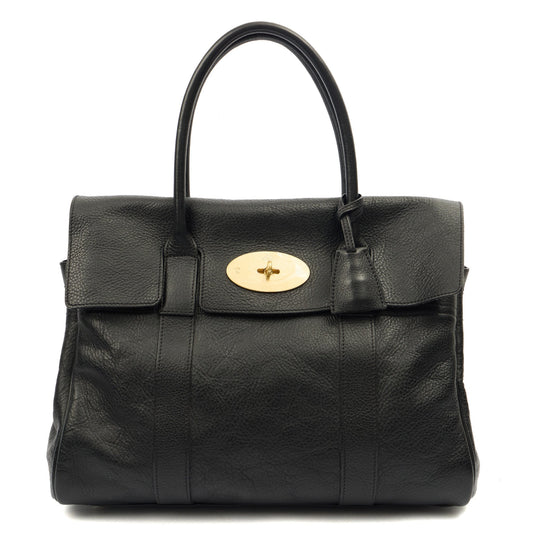 Mulberry Tote Bayswater Heritage in Black, Leather — Front View