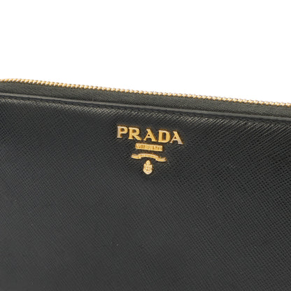 Prada Purse Wallet in Black, Calfskin — Lifestyle View