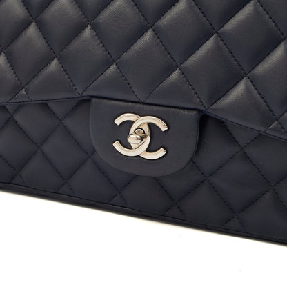 Chanel Shoulder Bag Classic Single Flap - Maxi in Blue, Lambskin Leather CTR — Alternate View 24