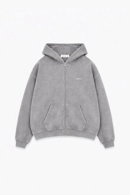 Bénir Club Basics Hoodie - Charcoal — XS — Front View
