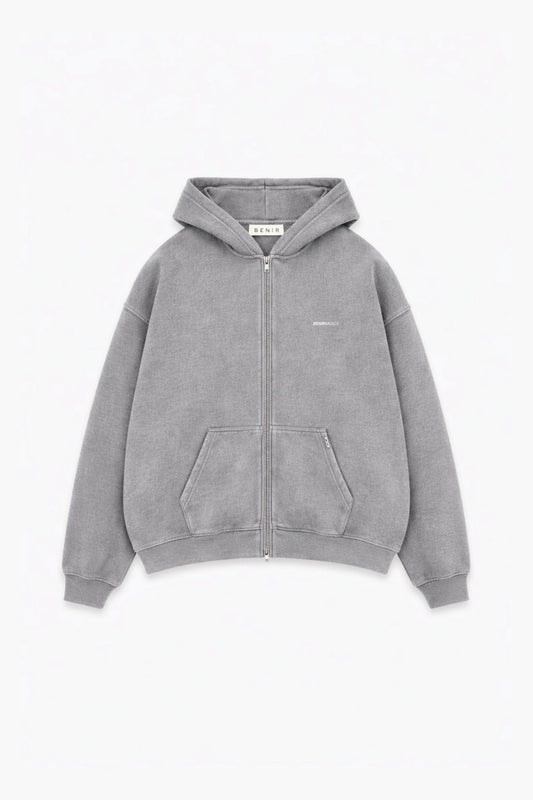 Bénir Club Basics Hoodie - Charcoal — XS — Front View