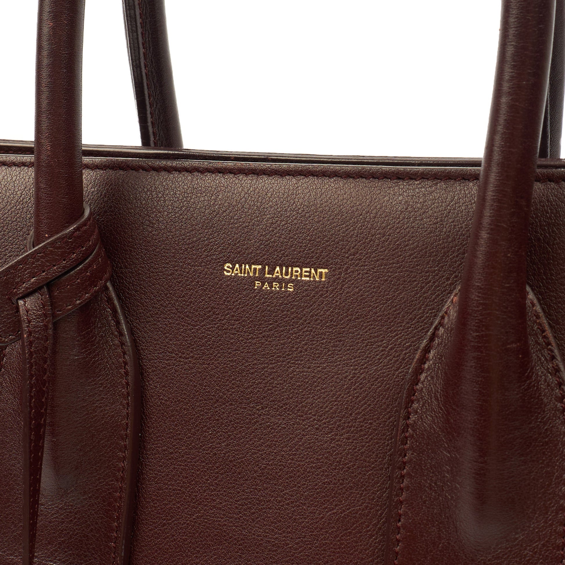 Saint Laurent Tote Sac de Jour in Red, Leather — Alternate View 8