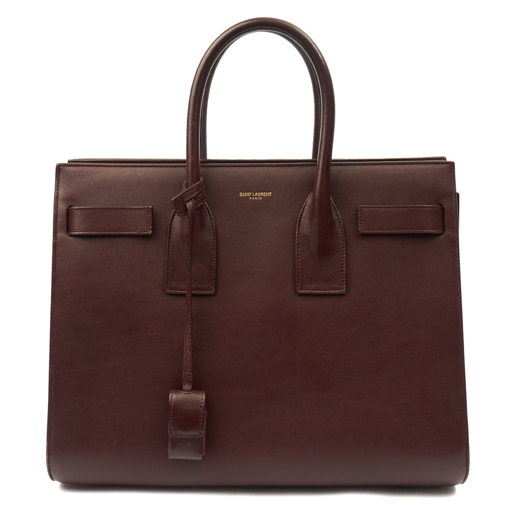 Saint Laurent Tote Sac de Jour in Red, Leather — Front View