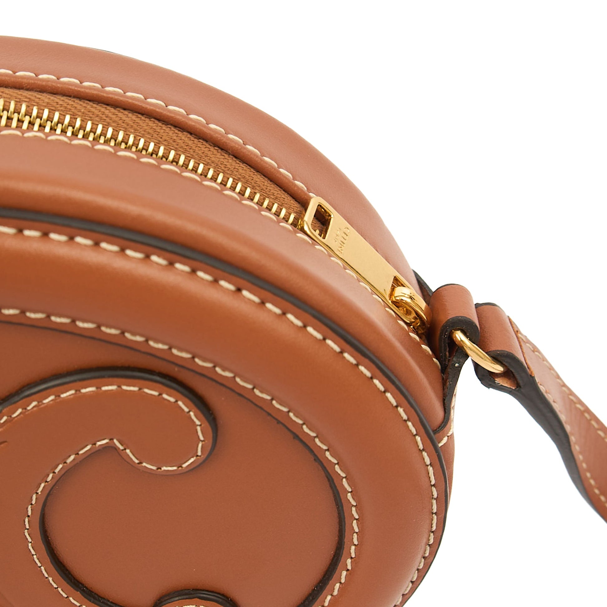Celine Cross Body Triomphe Oval Crossbody in Brown, Box Calfskin — Alternate View 20