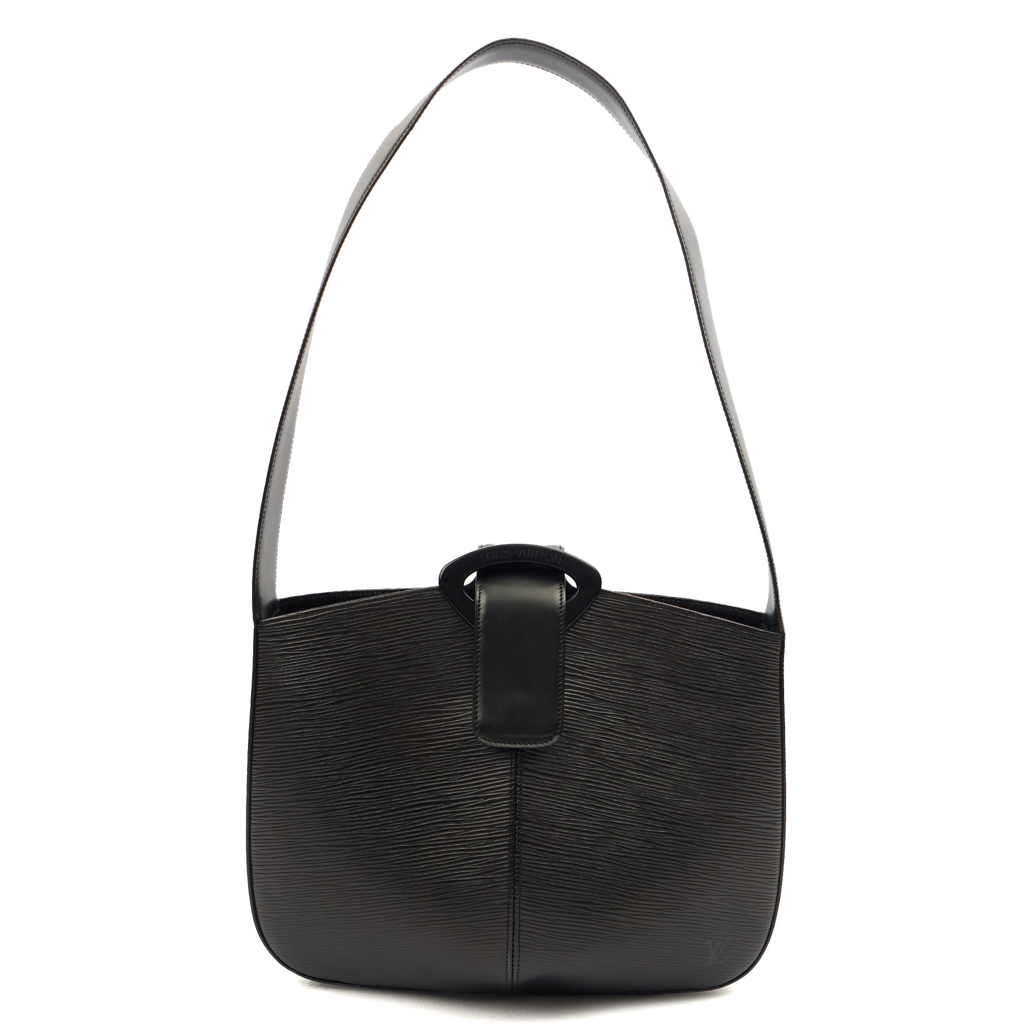 Louis Vuitton Shoulder Bag Reverie in Black, Leather — Front View