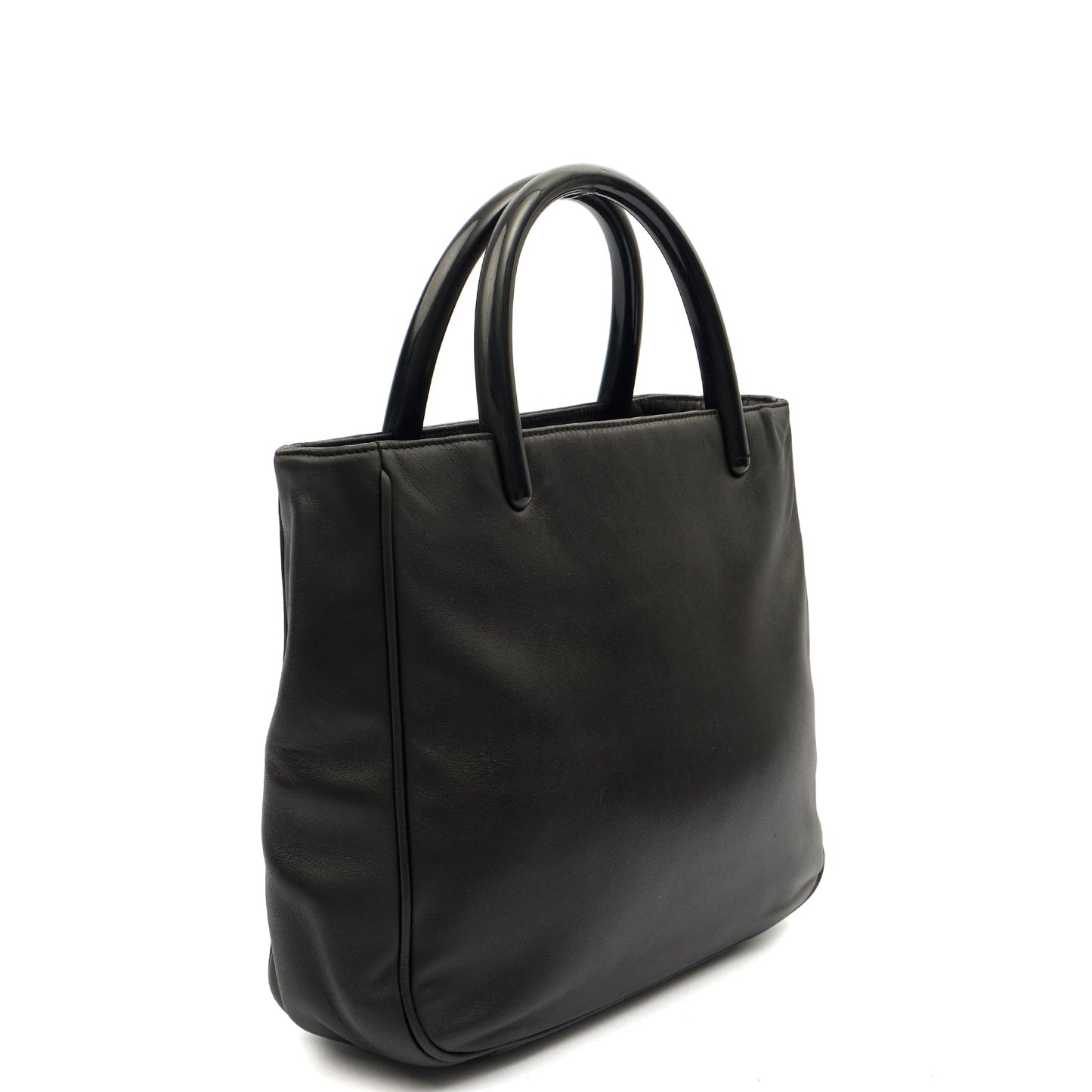 Prada Tote Tote in Black, Calfskin — Side View