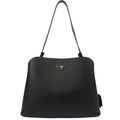 Prada Tote Lux Tote in Black, Saffiano Leather — Front View