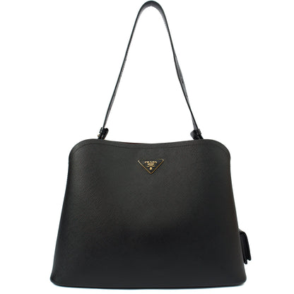 Prada Tote Lux Tote in Black, Saffiano Leather — Alternate View 8
