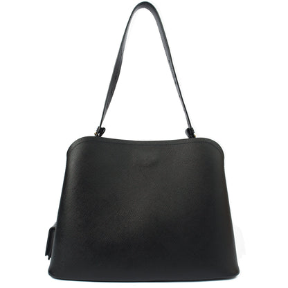 Prada Tote Lux Tote in Black, Saffiano Leather — Back View